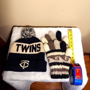 Twins Hat Wool gloves